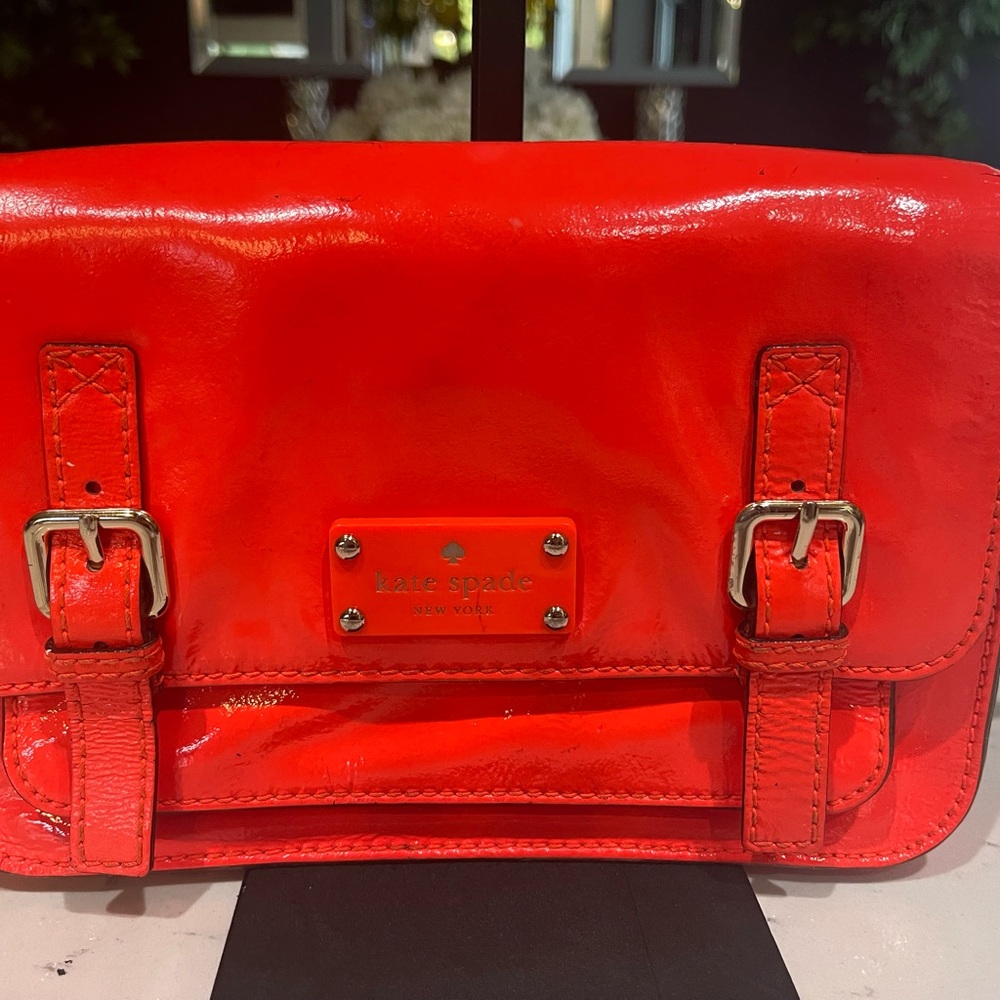 Kate Spade Orange Leather Crossbody Bag